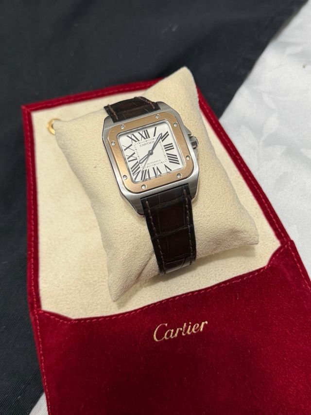 Cartier Santos 100 acero y oro