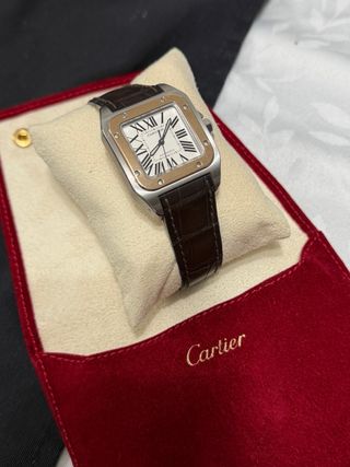 Cartier Santos 100 acero y oro