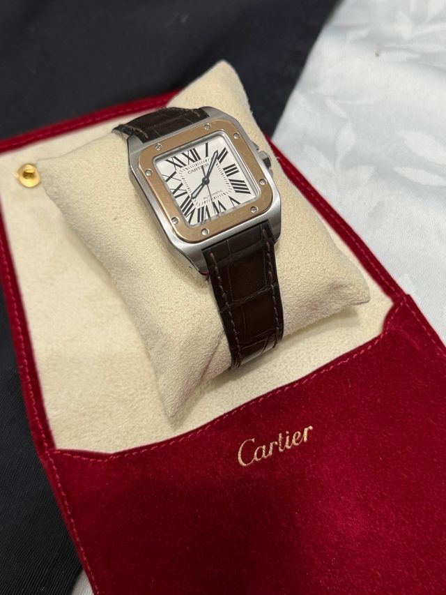 Cartier Santos 100 acero y oro