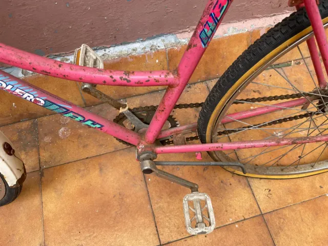 Bicicleta Retro Rosa Bolero
