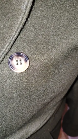 Abrigo paño liso kaki XXL