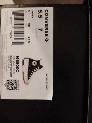 Converse Run Star Hike Plataforma Talla 38