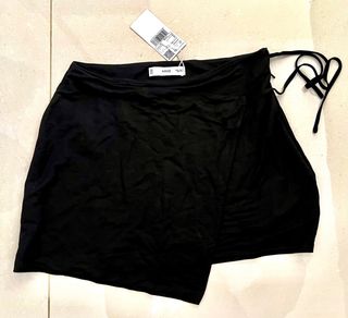 Falda cruzada Mango Negra Talla S