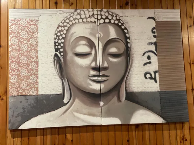 Cuadro Buda Beige y Gris