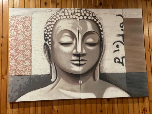 Cuadro Buda Beige y Gris