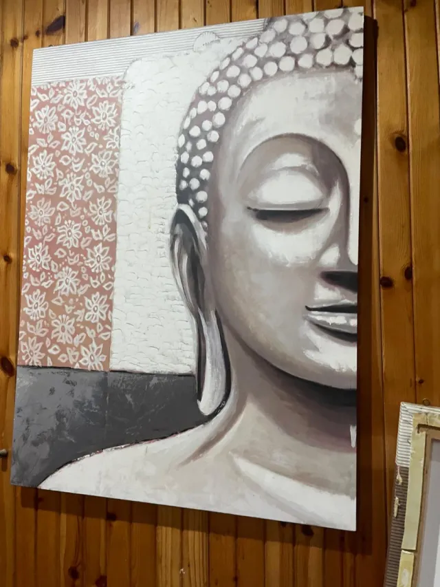 Cuadro Buda Beige y Gris