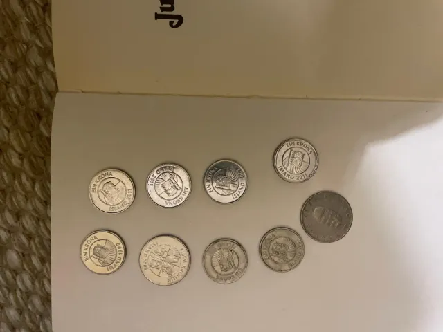 Monedas Islandia 10 piezas