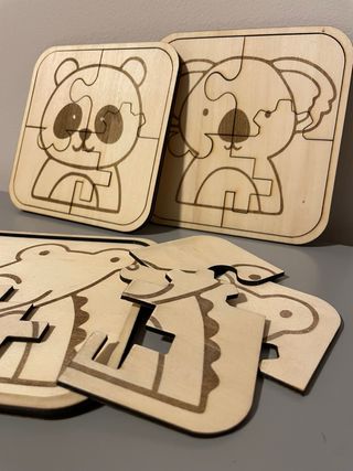 Puzzle in legno per bambini con animali