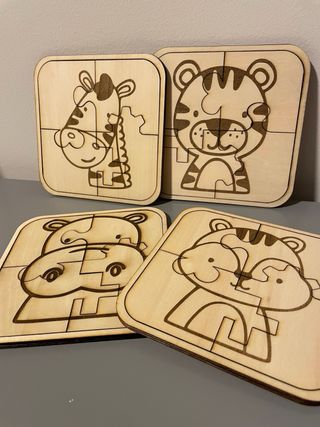 Puzzle in legno per bambini con animali