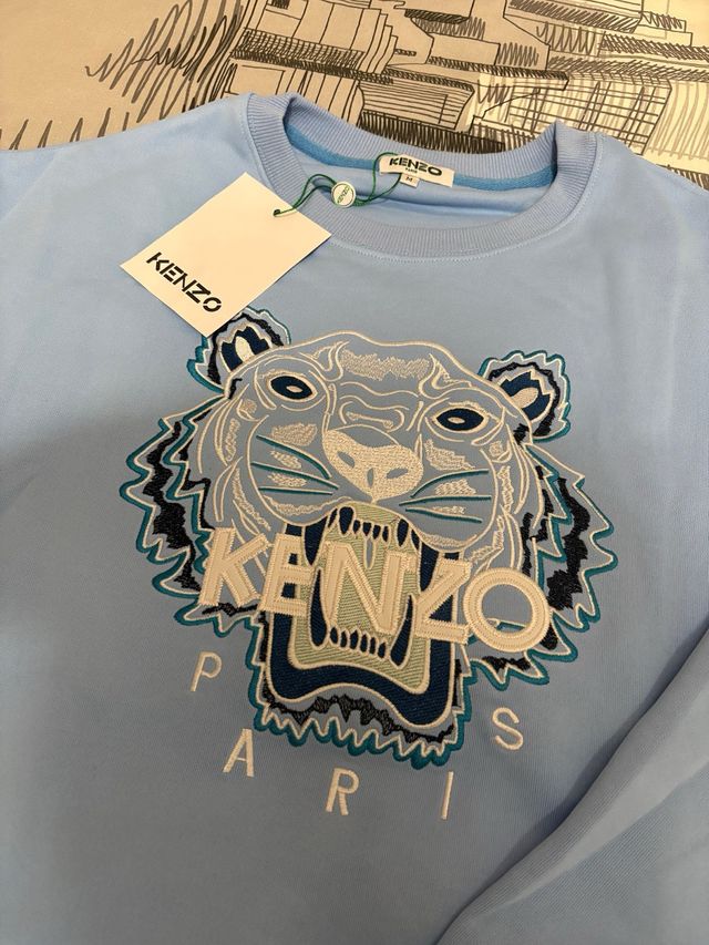 Sudadera Kenzo Tiger Azul Claro Talla S