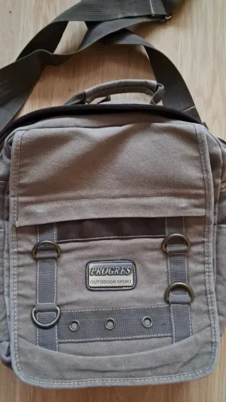 Mochila bandolera de lona