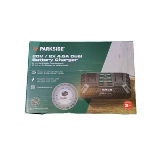 Caricabatterie Doppio Parkside 20V 4.5A