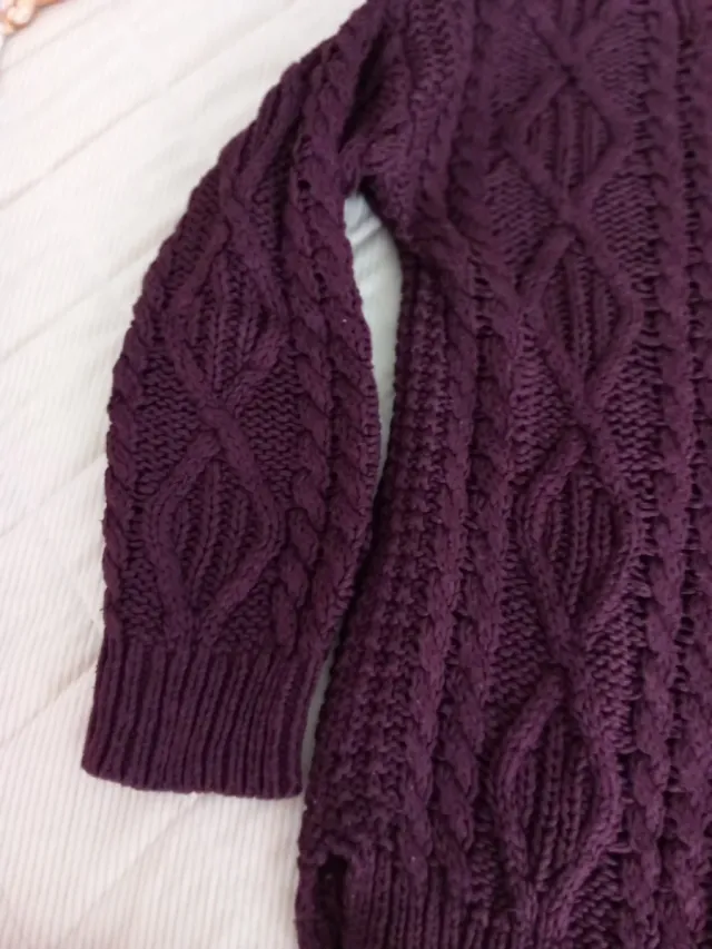 Jersey Morado Trenzado Stradivarius