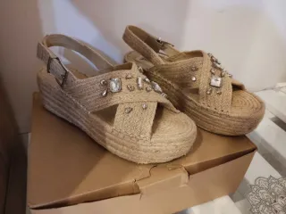 Sandalias Esparto Stradivarius Talla 38