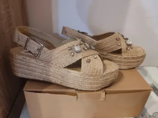 Sandalias Esparto Stradivarius Talla 38