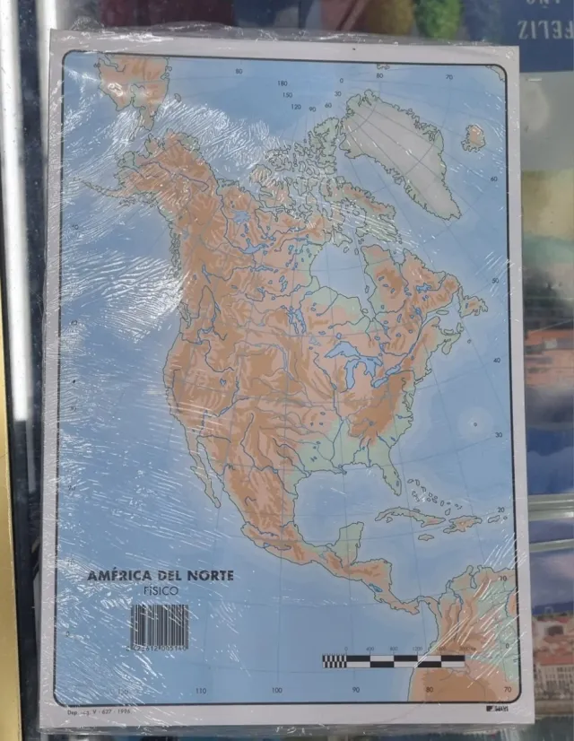 Mapas mudos físicos.