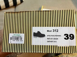 Zapatos niño azul ante talla 39