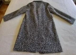 Abrigo mujer talla 40 gris y blanco