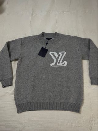 Jersey Louis Vuitton Gris con Logo Blanco