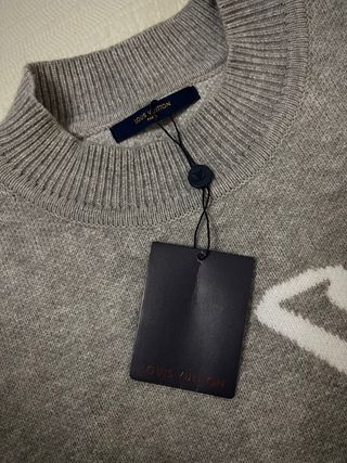 Jersey Louis Vuitton Gris con Logo Blanco