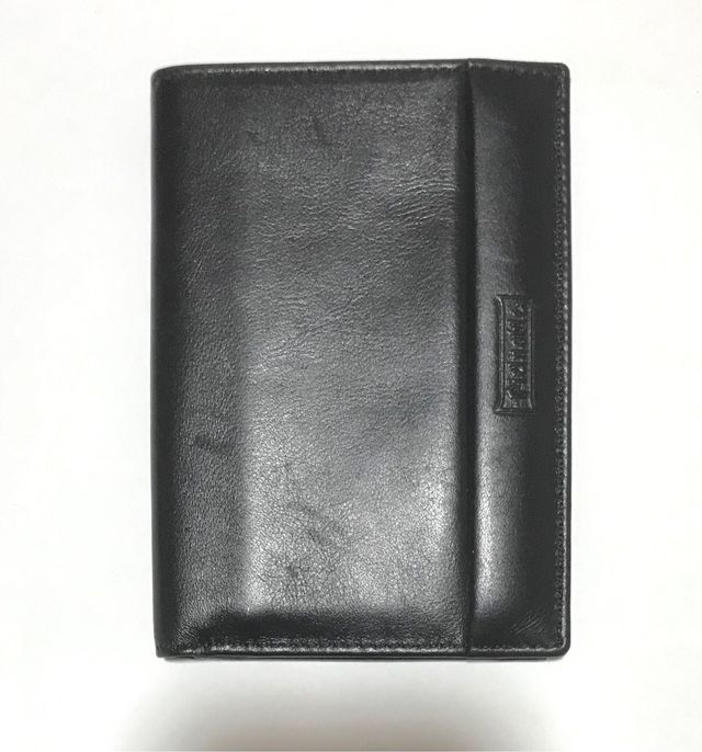 Cartera Piel Noble Negra 9x12