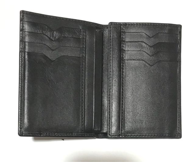 Cartera Piel Noble Negra 9x12