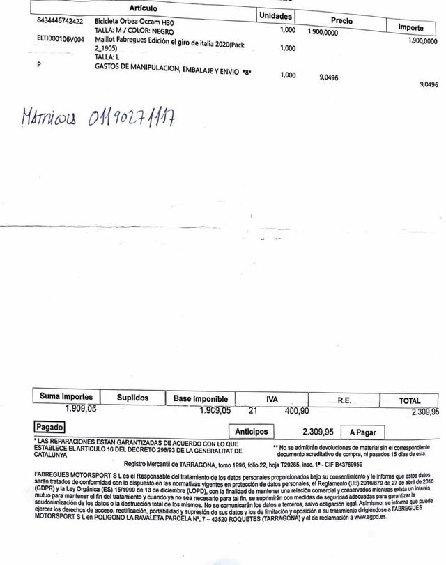 Orbea Occam como nueva