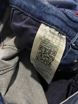 Jeans Guess Blu con banda laterale rossa