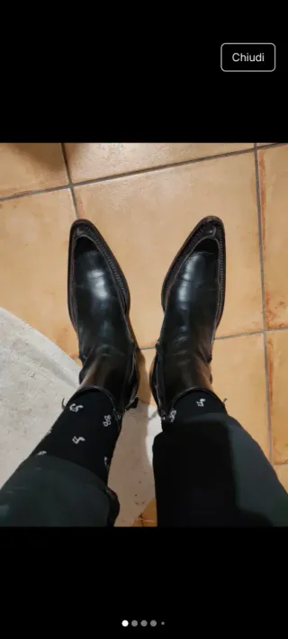 Stivali vero cuoio Damy Neri Tg 43