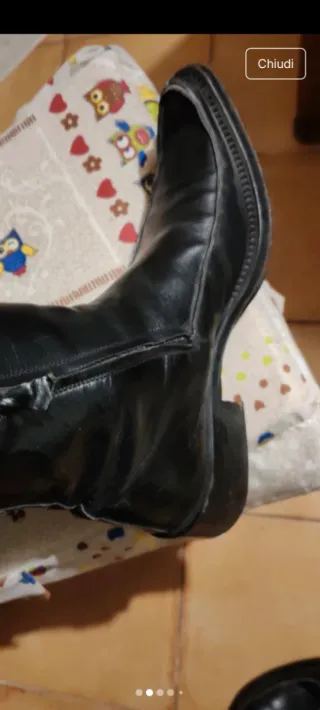 Stivali vero cuoio Damy Neri Tg 43