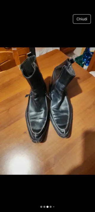 Stivali vero cuoio Damy Neri Tg 43