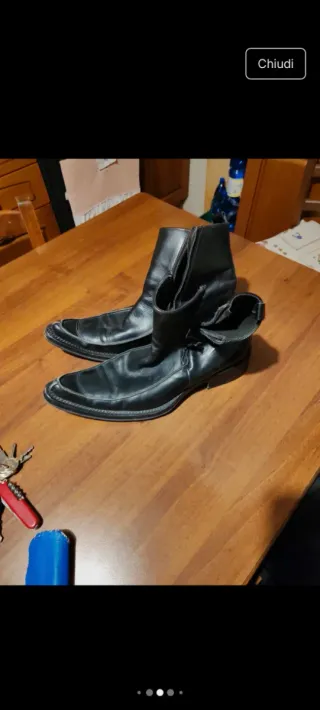 Stivali vero cuoio Damy Neri Tg 43