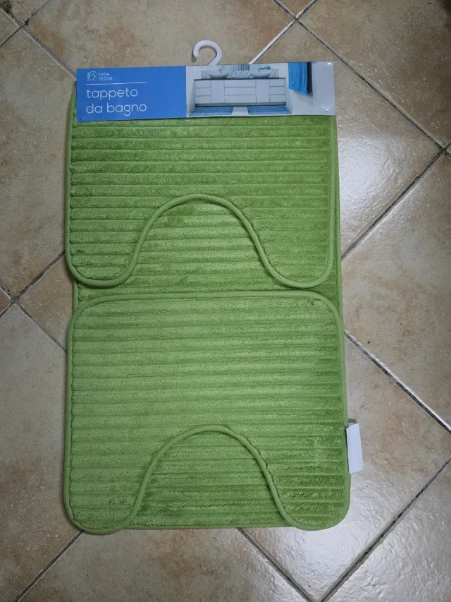 Tappeto bagno verde