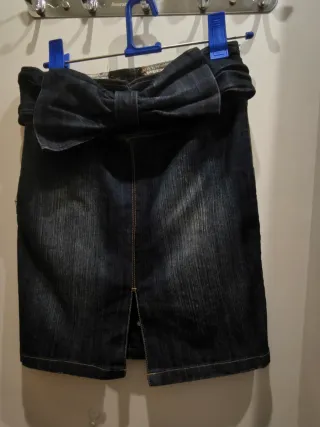 Falda vaquera elástica