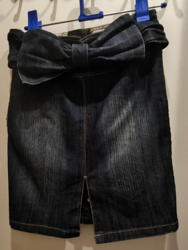 Falda vaquera elástica