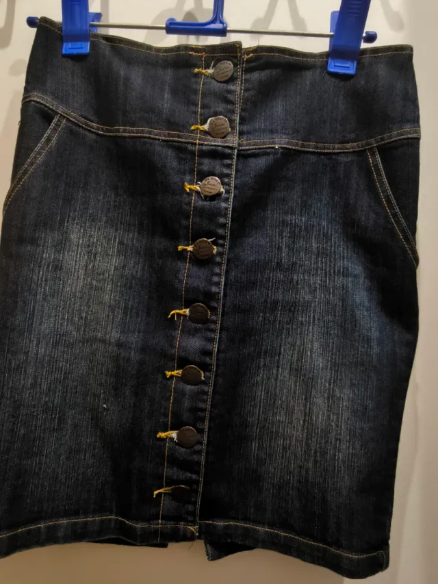 Falda vaquera elástica