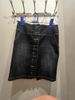 Falda vaquera elástica