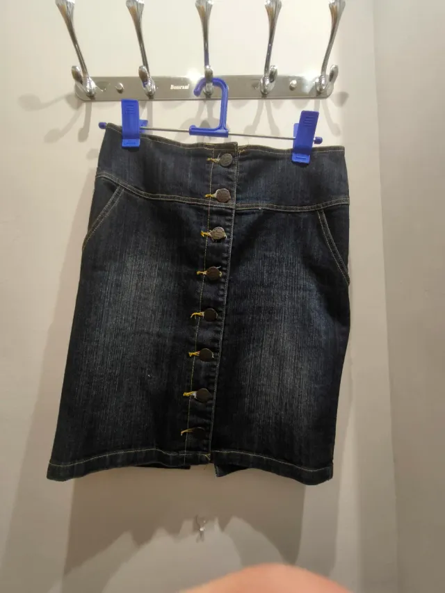 Falda vaquera elástica