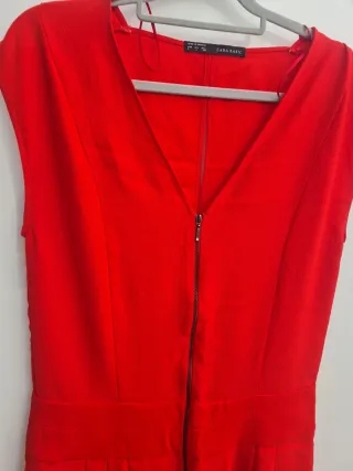 Mono Zara Rojo Cremallera Delantera