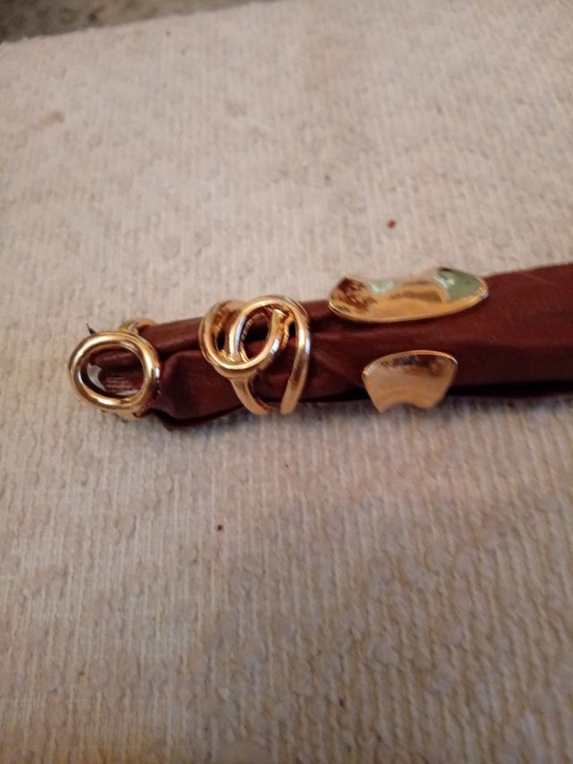 Aros dorados y anillos