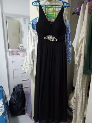 Vestido Negro Fiesta Largo