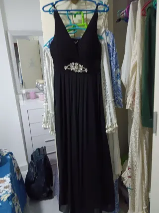 Vestido Negro Fiesta Largo