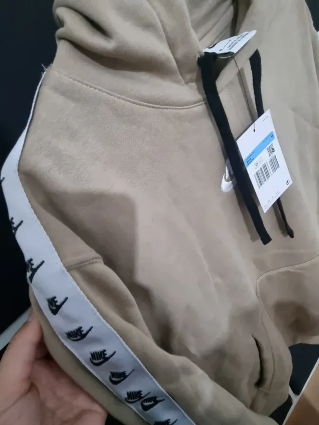 Felpa Nike Beige con banda logo