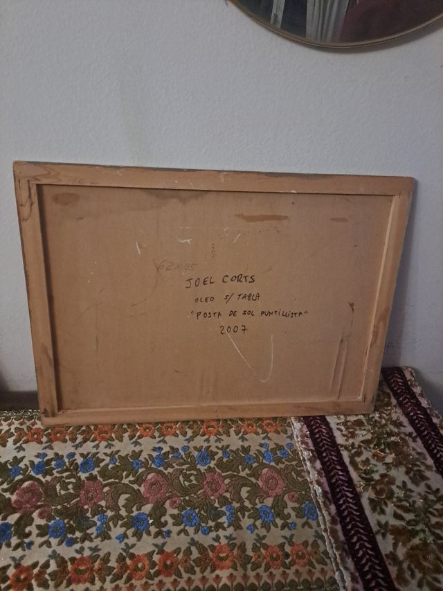 Cuadro Puntillismo Puente Reflejos