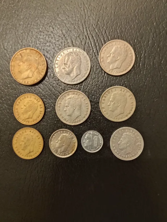 Lote 10 monedas de pesetas - Juan Carlos I