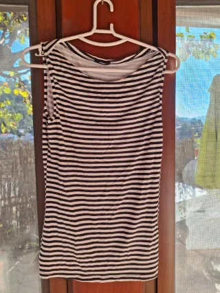 Camiseta de rayas ajustada, elástica