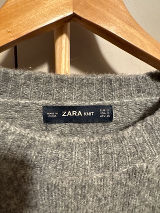 Jersey Zara Oversize Gris Talla S