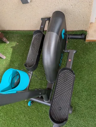 Elíptica negra y turquesa