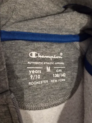 Sudadera Champion Gris con Capucha 9/10 años