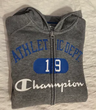 Sudadera Champion Gris con Capucha 9/10 años